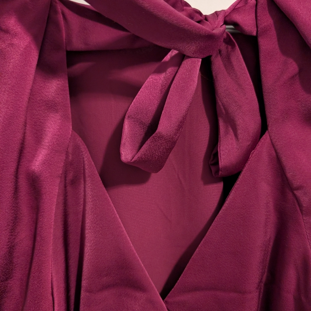 Dynamite/Plum Open Back Blouse Sz S - Picture 5 of 5